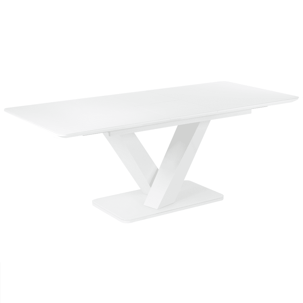 Beliani Rozťahovací jedálenský stôl 160/200 x 90 cm biely SALTUM